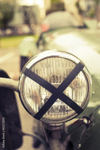 Detail of vintage car photo