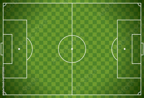 Realistic Football - Soccer Field Illustration