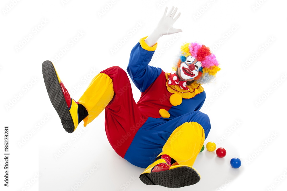 Fototapeta premium Studio shot of a Crazy Clown