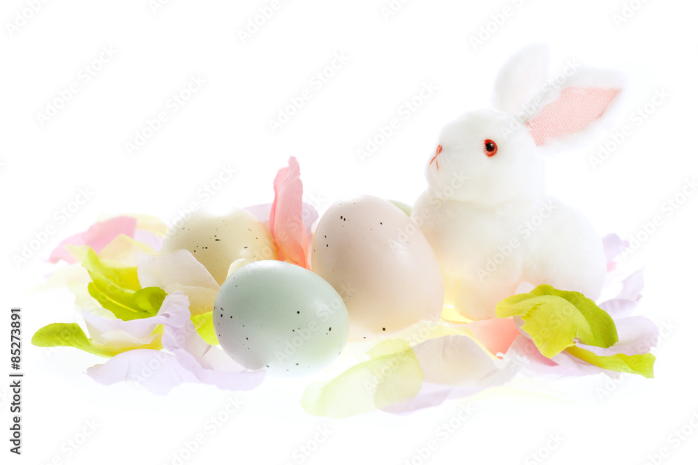 Easter Bunny & Silk Petals Easter Bunny & Silk Petals