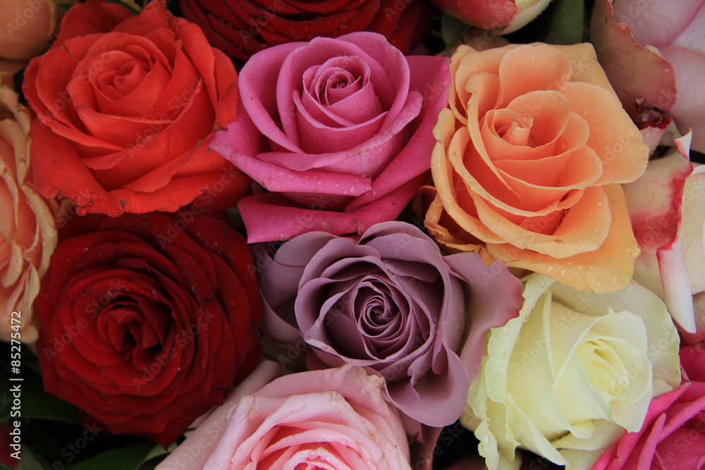 Mixed bridal roses Mixed bridal roses