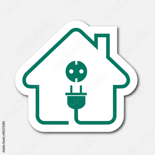 Logo maison et électricité.