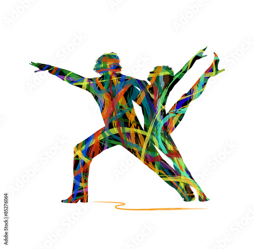 silhouette astratta di ballerini