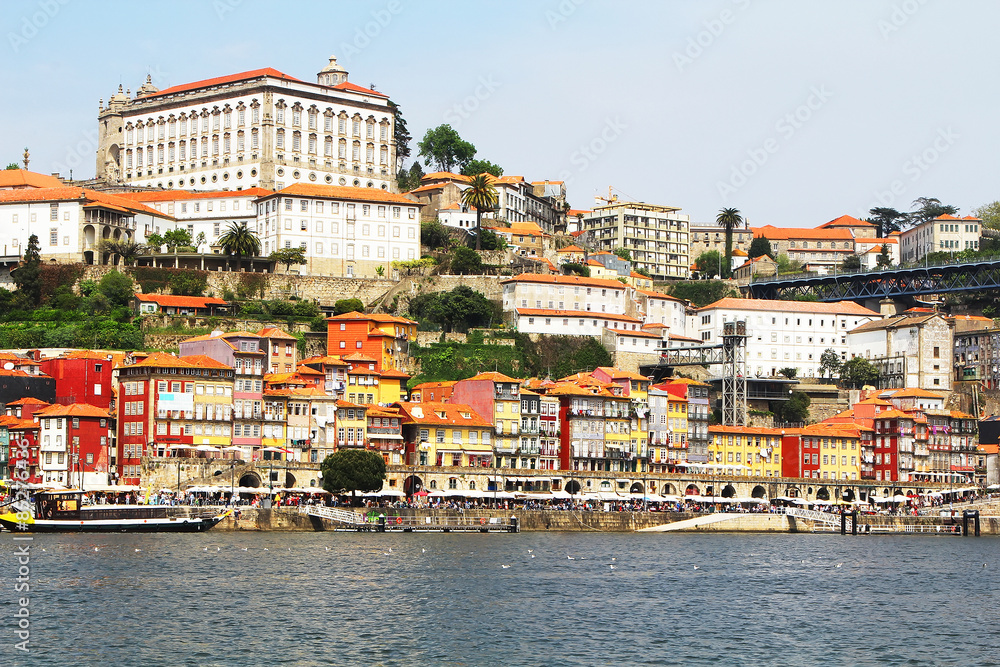  Porto riverside . Colorful background,  Porto , Portugal. Travel concept