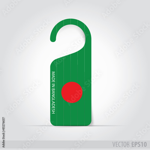 Made in Bangladesh tag for door