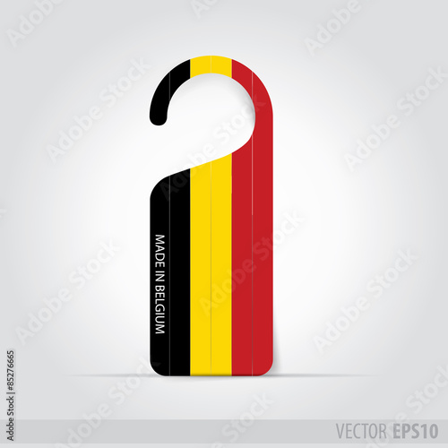 Made in Belgium tag for door