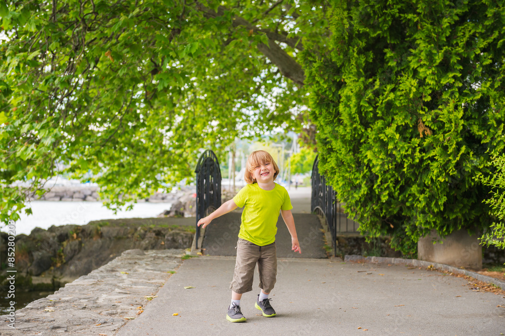 Portrait of a cute little boy having fun outdoors Portrait of a cute little boy having fun outdoors