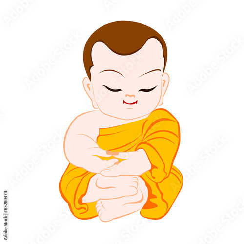 Buddhist Monk cartoon