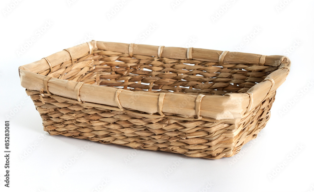 Obraz premium Empty basket, isolated on white