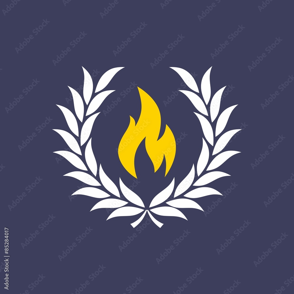 wreath with fire wreath with fire