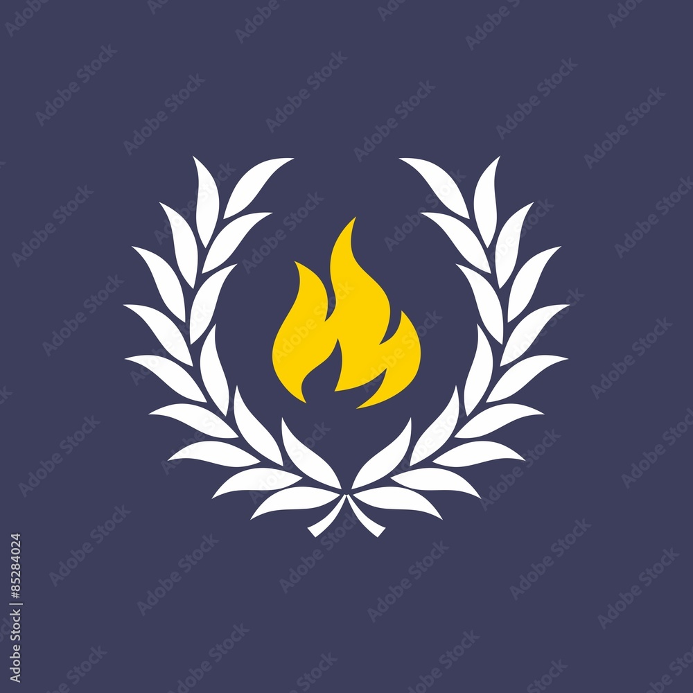 wreath with fire wreath with fire
