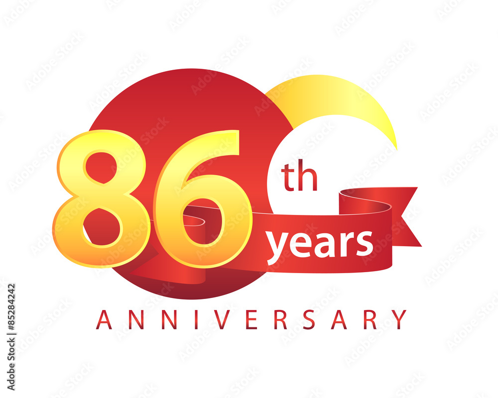 86 Years Anniversary Logo 86 Years Anniversary Logo