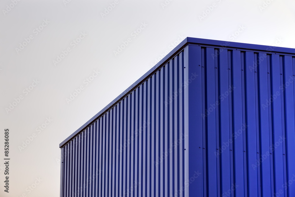 Blue aluminum facade Blue aluminum facade