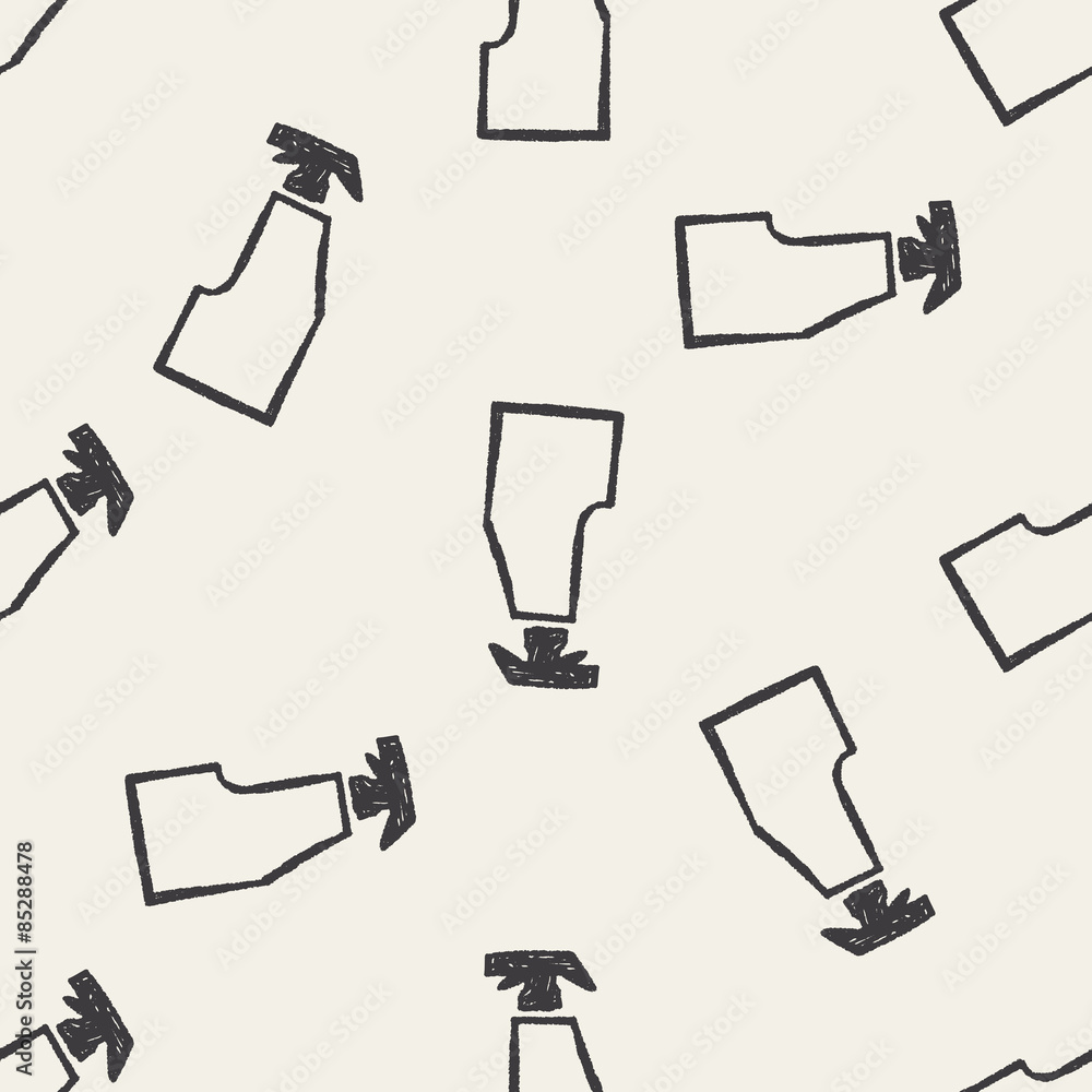 Obraz premium bottle doodle seamless pattern background