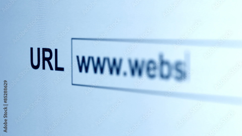 Typing http address in web browser 