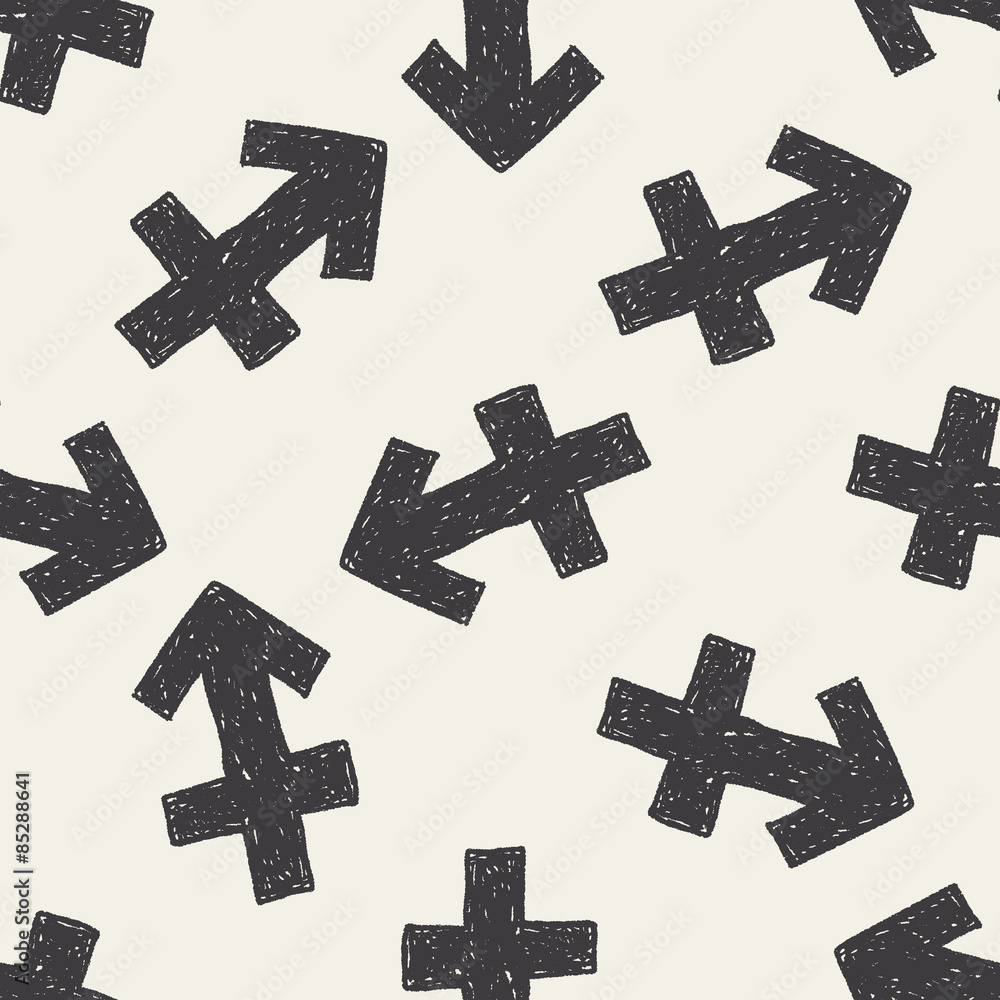 Obraz premium sagittariu Constellation doodle seamless pattern background
