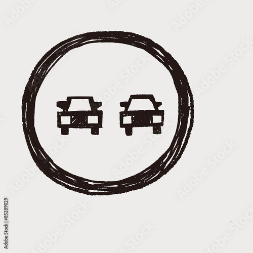no overtaking doodle