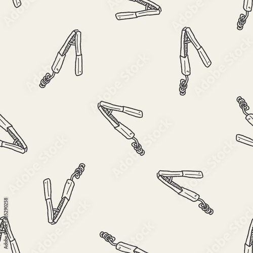 power clip doodle seamless pattern background