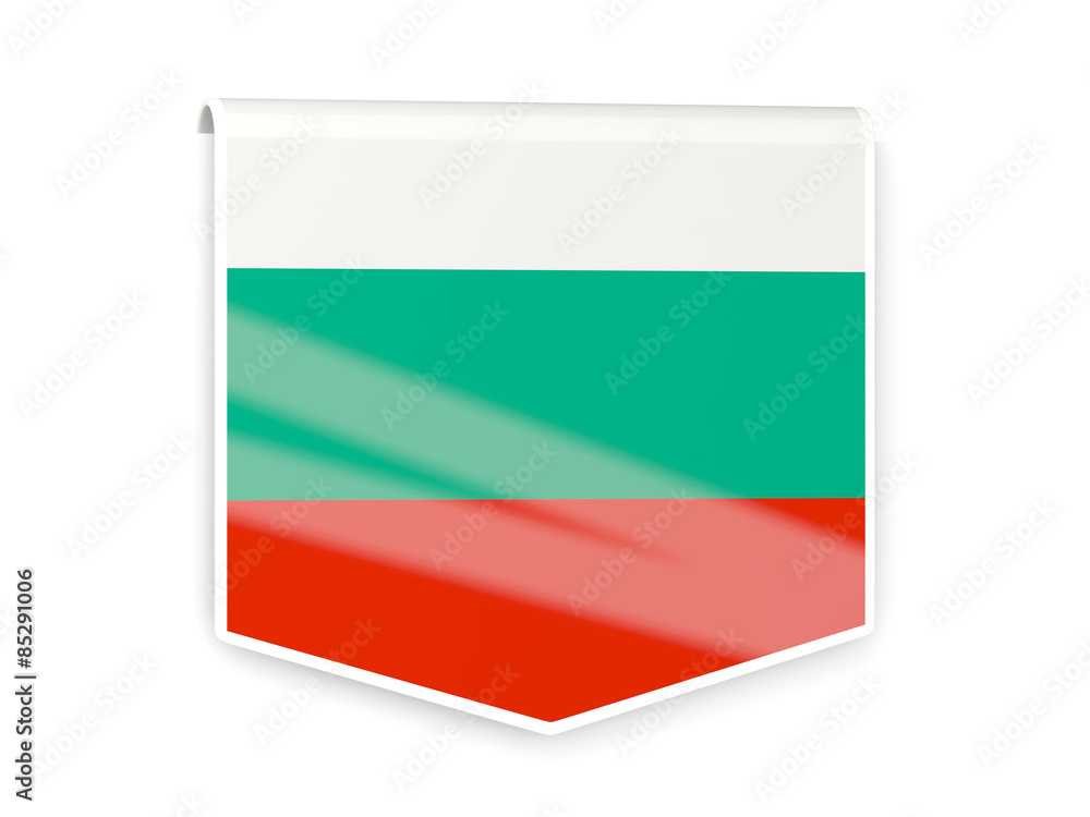 Flag label of bulgaria