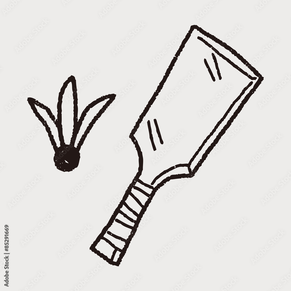 Obraz premium japan Badminton doodle