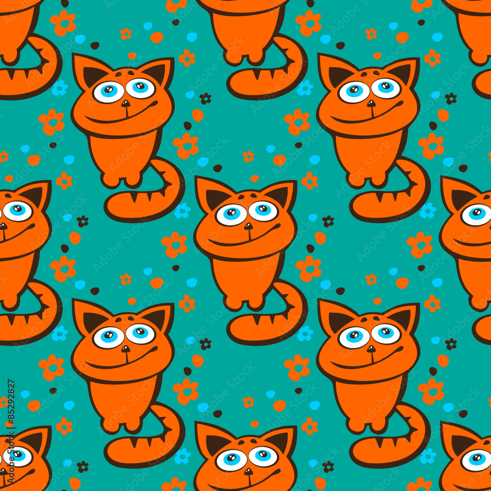 red cats seamless background red cats seamless background