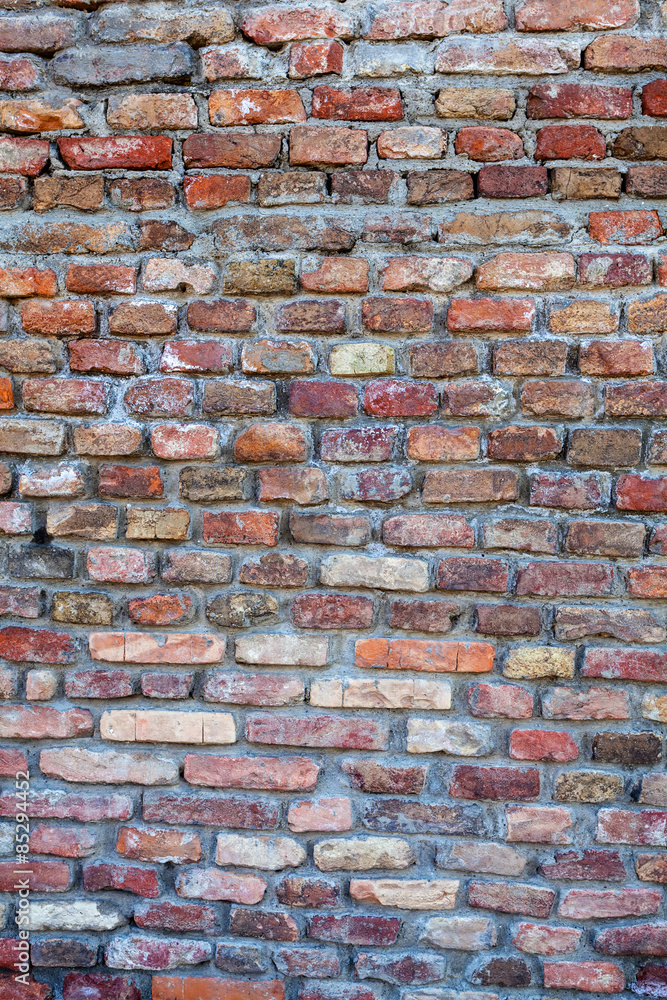 Naklejka premium orange old brick wall