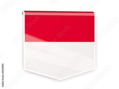 Free Download Flag label of indonesia - GFXLoad