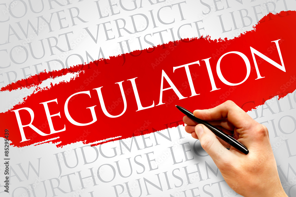 Regulation word cloud concept Regulation word cloud concept