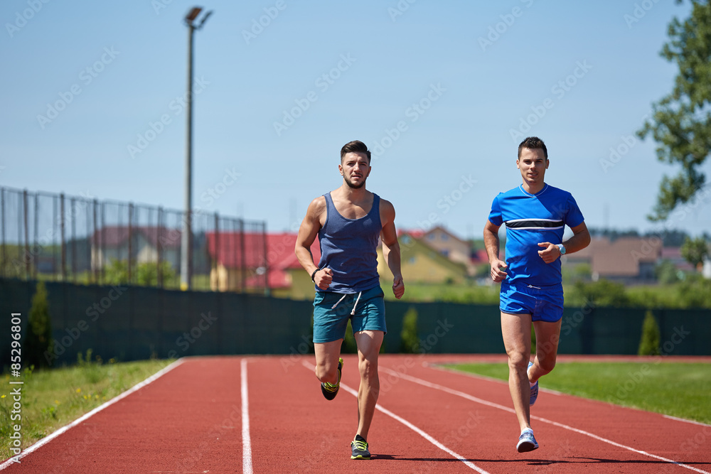 Obraz premium Friends running