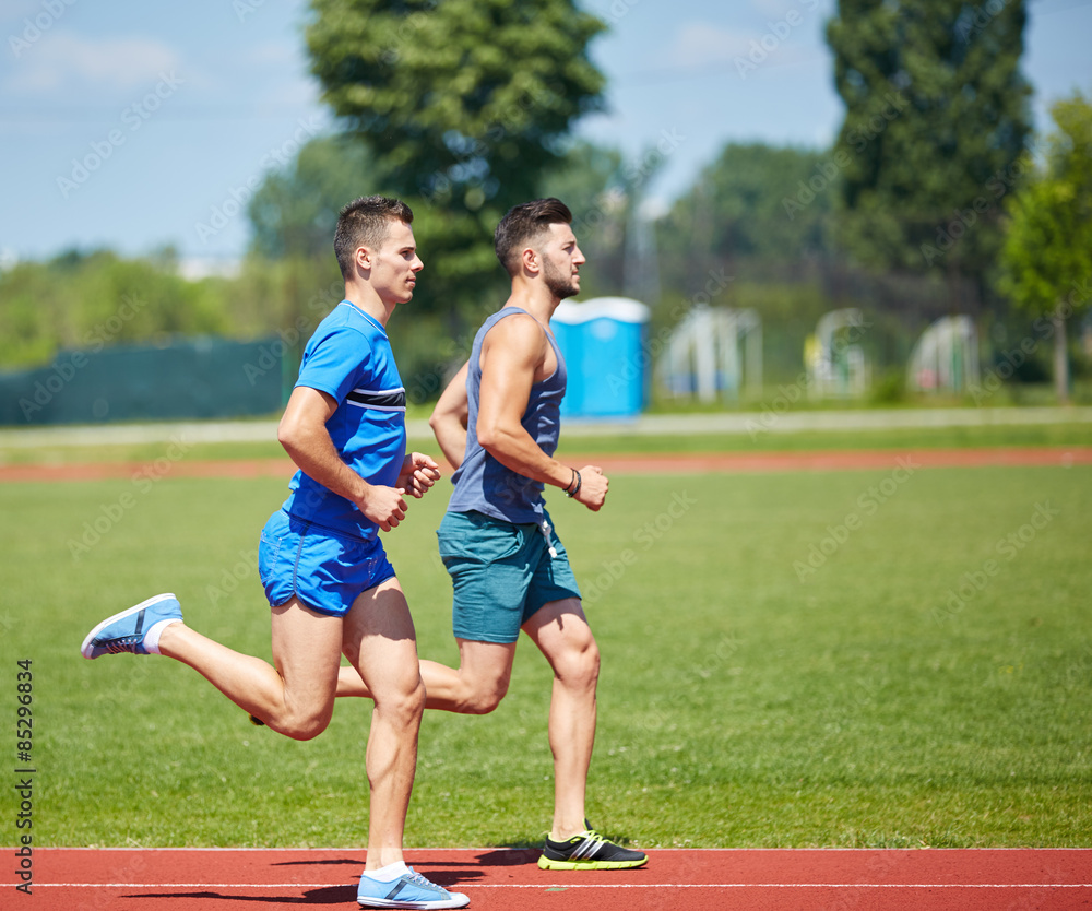 Obraz premium Friends running