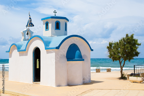 Small typical little church in greece