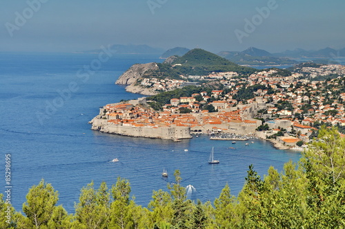 Fototapeta Naklejka Na Ścianę i Meble -  City of Dubrovnik in Croatia from above