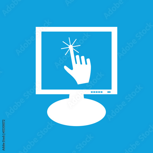 Hand cursor monitor icon