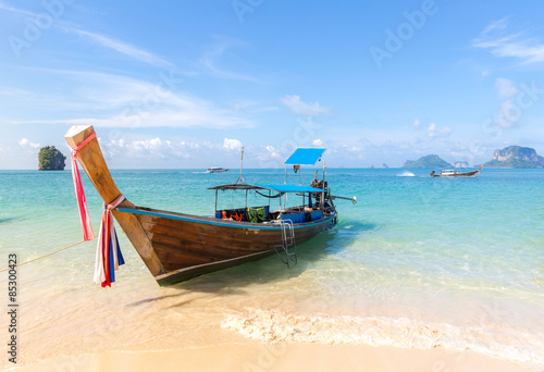 Tropical beach and boat