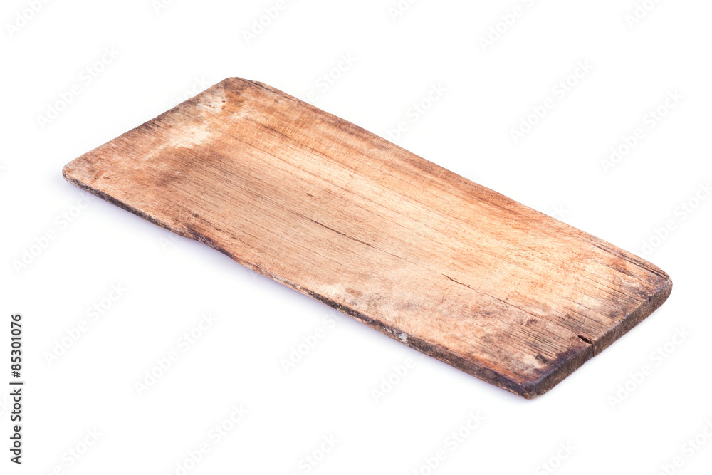 old wood board weathered isolated on white background