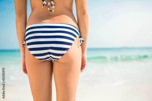 Rear view of woman looking at the ocean