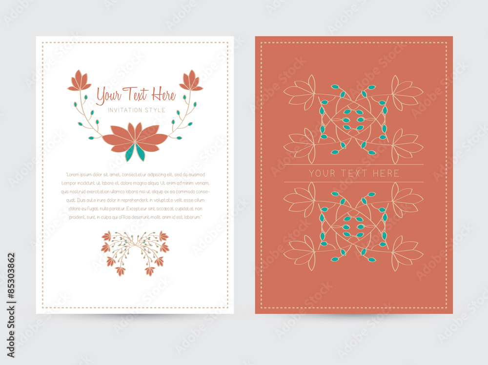 elegant trendy letter card and cover template with hand drawn floral ornament decorations- use for wedding invitations, anniversaries, valentine`s day gift cards, company special offers and promotions elegant trendy letter card and cover template with hand drawn floral ornament decorations- use for wedding invitations, anniversaries, valentine`s day gift cards, company special offers and promotions