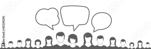 Menschen Sprechblasen