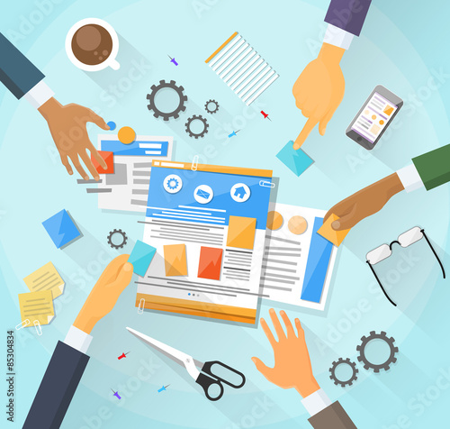 Web Development Create Design Site Building Team People 