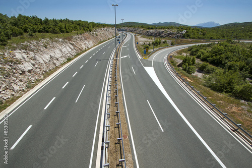 Exit from highway in Croatia