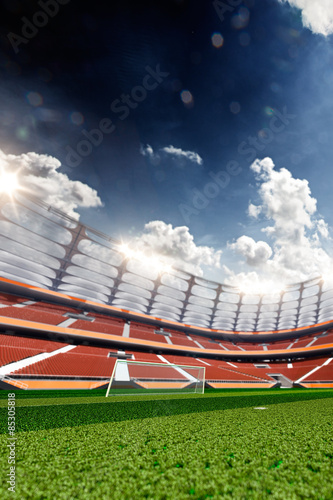 Stadium Soccer in day light 3d render