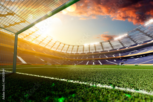 Stadium Soccer in day light 3d render