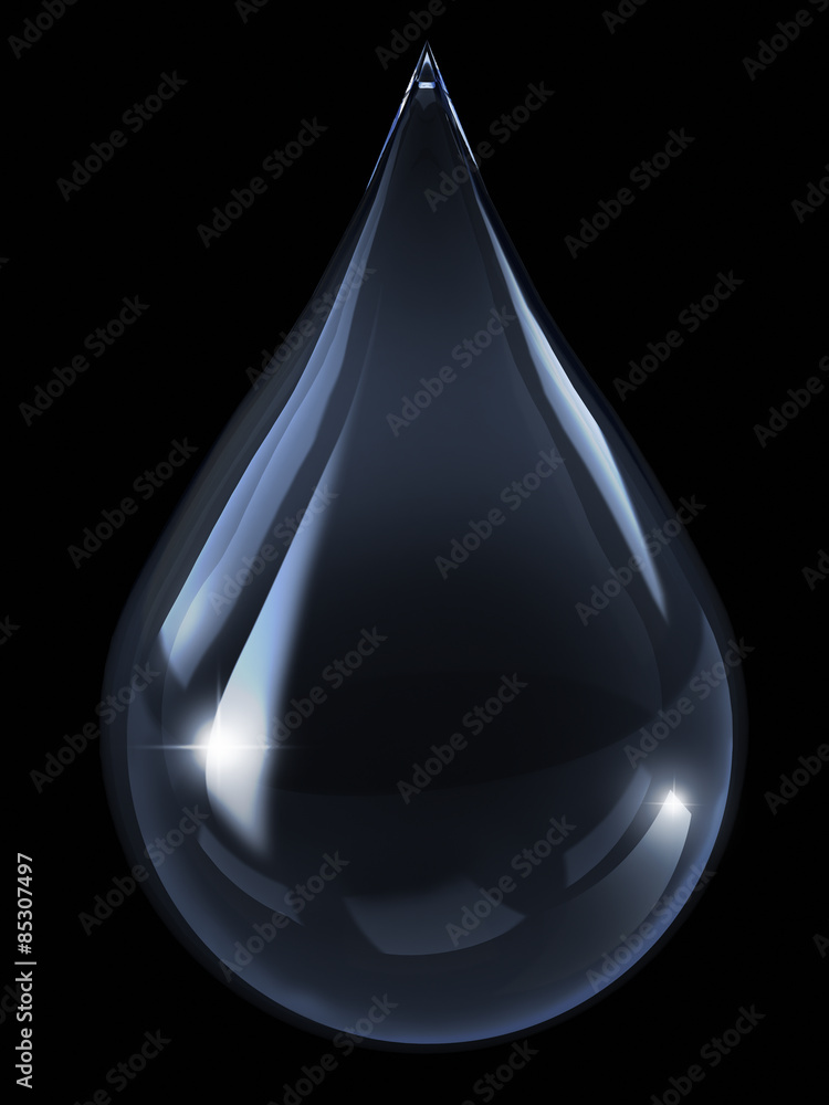 Water drop on black background Stock Illustration Adobe Stock