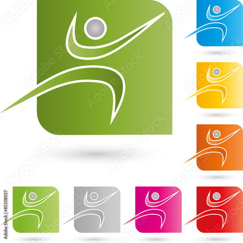 Mensch in Bewegung, Sport, Logo