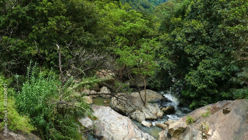 Waterfall Ella in Sri Lanka, tilt view - 4k
Waterfall Ella in Sri Lanka, tilt view - 4k