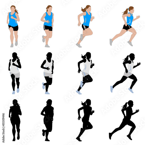 female runner - vector