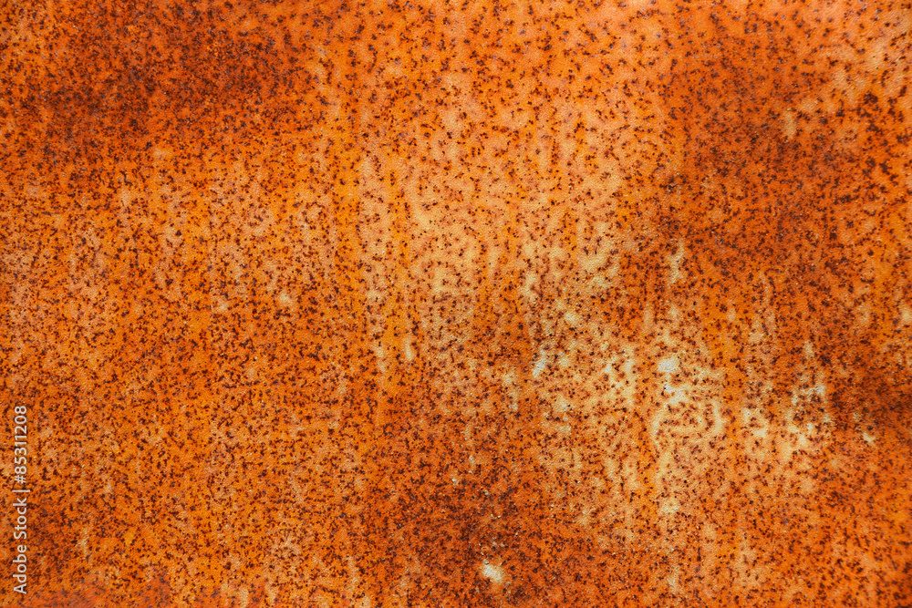 Bright rust stained corroded metal surface