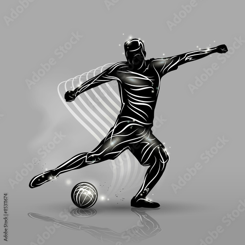 Foto soccer player black style