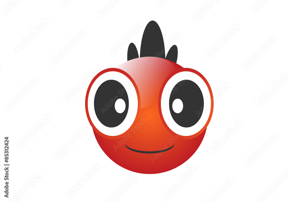 Fototapeta premium red emotion smiley face