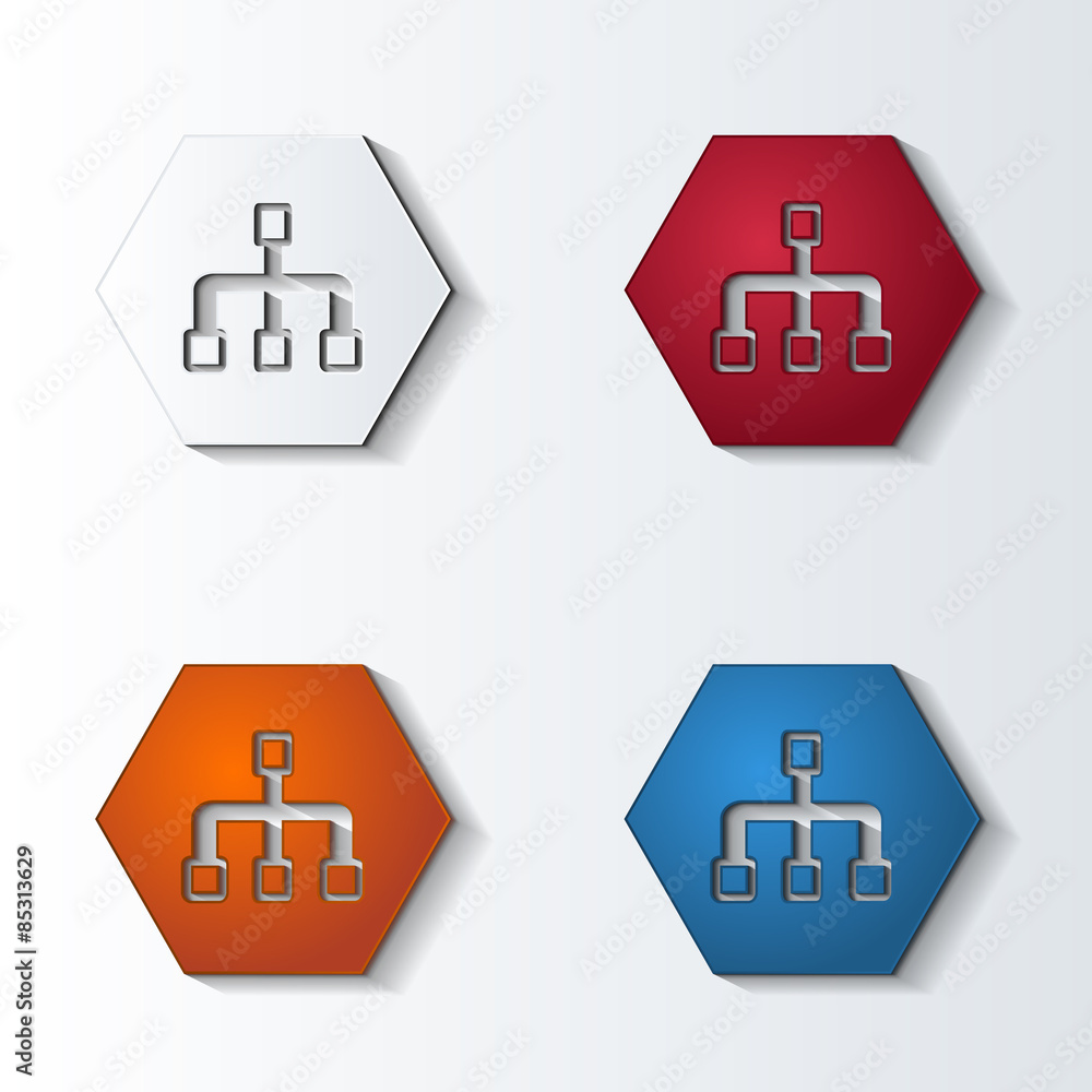 Obraz premium icon4colors_hexagon_182